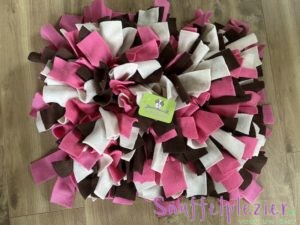 Snuffelkussen maat M, roze, bruin, creme