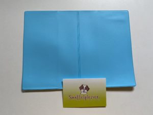 Hoesje voor dierenpaspoort voor honden, katten en knaagdieren in licht blauw