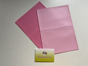 Hoesje voor dierenpaspoort voor honden, katten en knaagdieren in lichtroze en donker roze