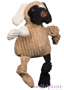HuggleHounds knottie hond maat L bruin, creme, zwart