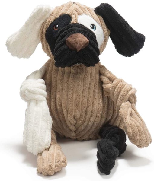 HuggleHounds knottie hond maat L bruin, creme, zwart