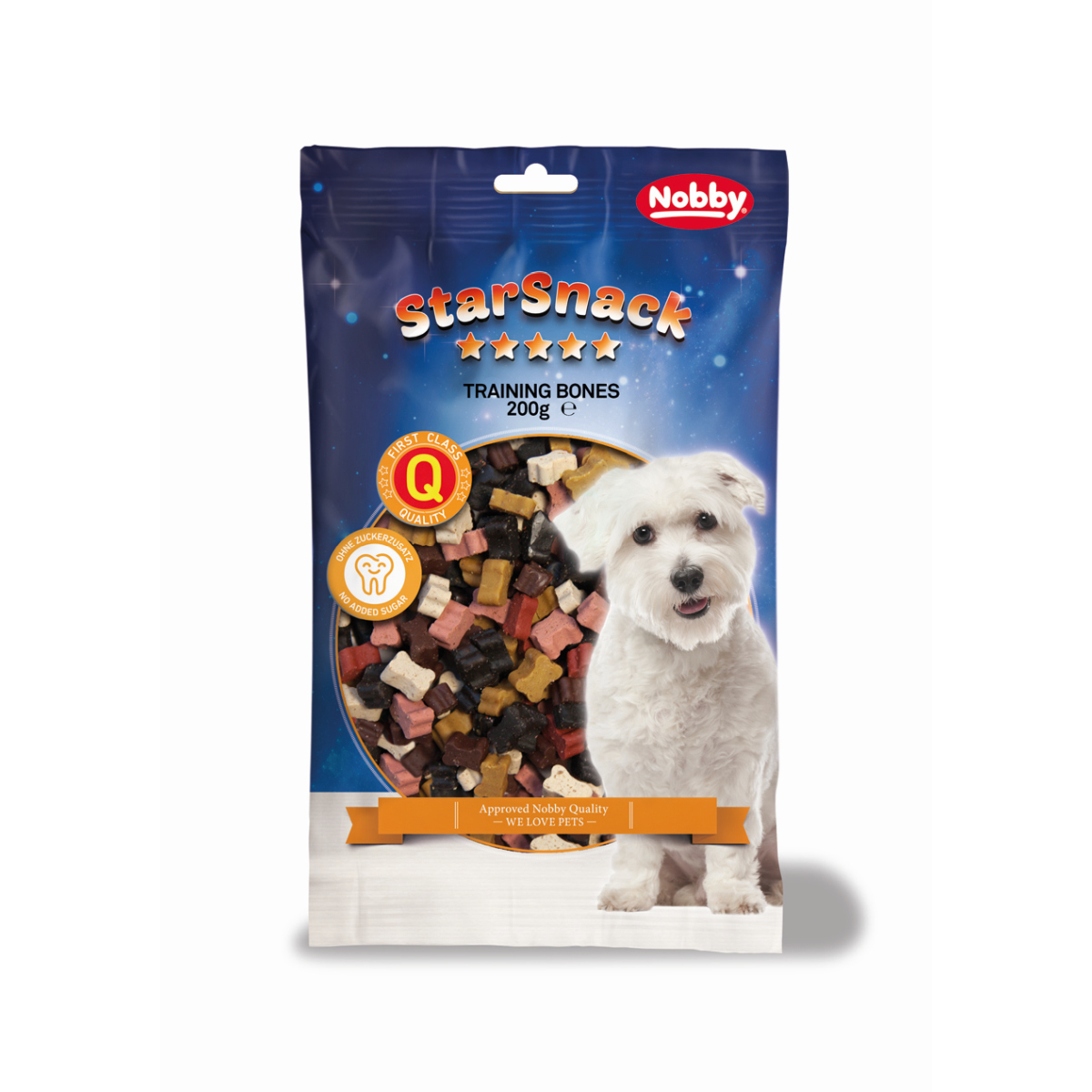 Training bones, 200gram roze, rood, wit en zwart