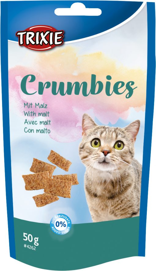 Trixie kattensnoepjes crumbies met mout erin verwerkt