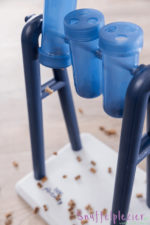 Turn around van Trixie stellage met 3 blauwe buisjes