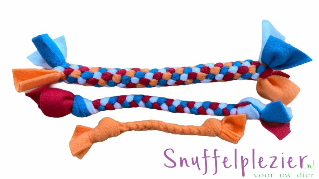 EK speeltouwpakket met 3 speeltouwen in rood wit blauw en oranje
